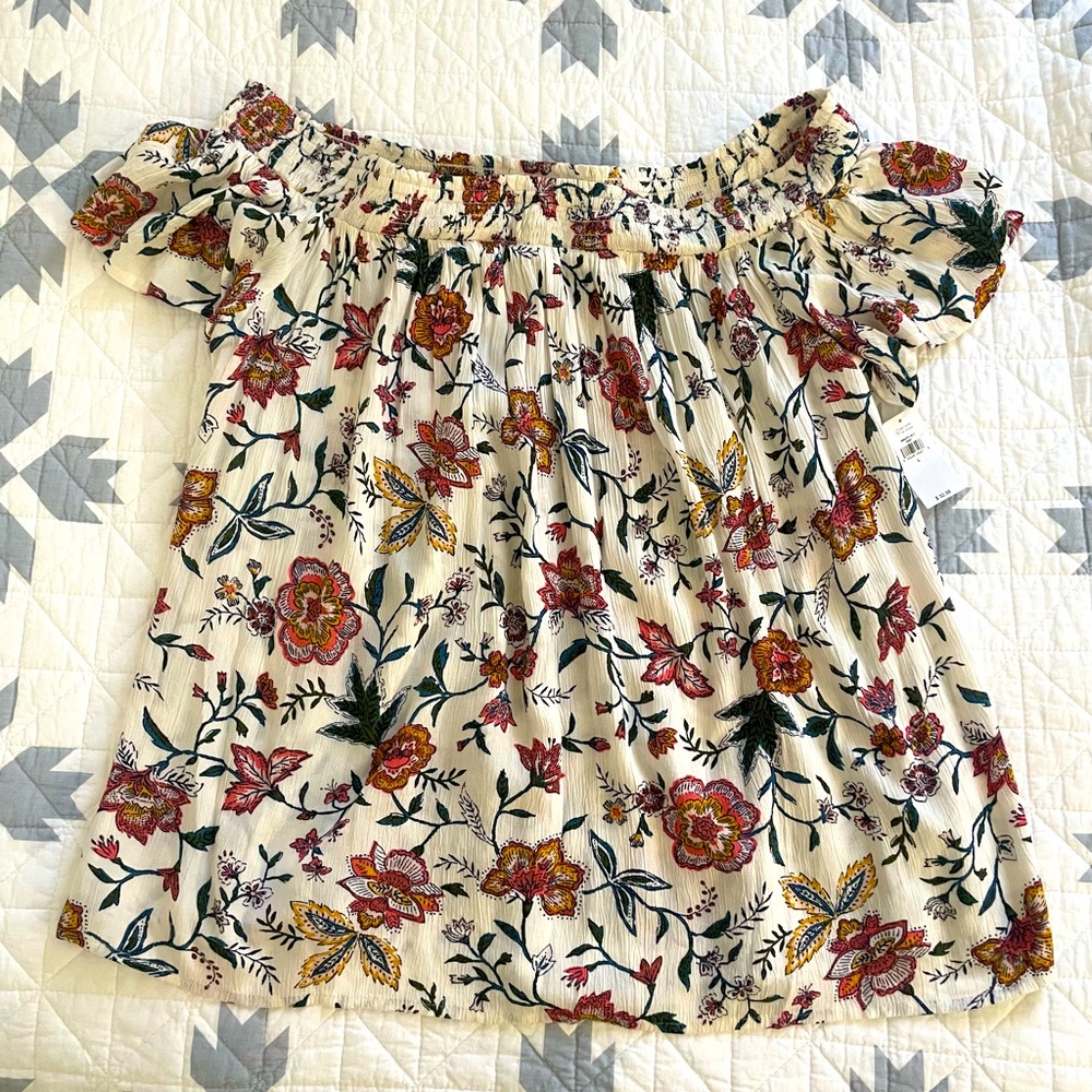 Brand new (with tags) off the shoulder top